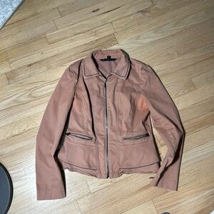 White House Black Market Mauve Flirty Moleskin Jacket Women’s Size 4